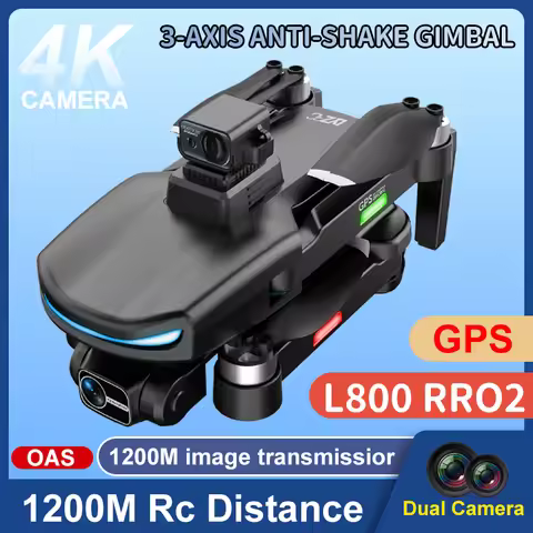 L800 PRO 2 MAX FPV Dual HD Camera Drones GPS 4K HD Dual camera 360° Laser obstacle avoidanceWith Bru