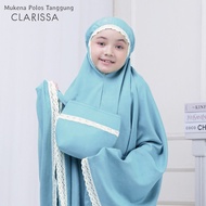 kids mukena anak rayon polos bahan adem untuk anak 7-12 tahun grosir - blue