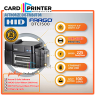 HID FARGO DTC1500 DUAL SIDED USB & ETHERNET ID CARD PRINTER MACHINE FREE RIBBON + CLEANING KITS + PV