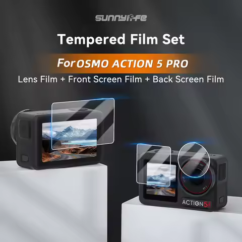 For DJI Osmo Action 5 Pro Tempered Glass Front Rear Screen Protector Lens Protective Film for DJI Ac
