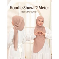 HOODIE SHAWL 2METER | Material Heavy Chiffon Shawl Hoodie Shawl 2 Meter Long
