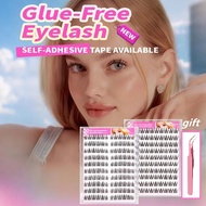 New Upgraded No Need Glue 100-120 Cluster Eyelash Extension 14 mm D Eyelashes