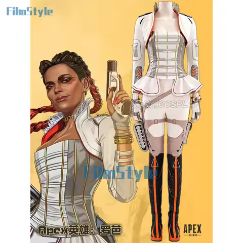 Game Apex Cosplay Loba Andrade Costume Women's Camisole Coat Pants with Bracelet Shoes Full Set Hall