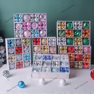 Set of 54 Multi-Colored Pearls E76 Christmas Tree Decoration