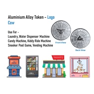 Alluminium Alloy Token (Cow)- Laundry/Dobi,Vending Machine,Water Dispenser Machine,GameArcade