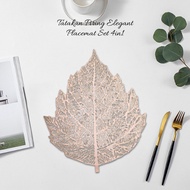 Placemat Set of 4 Pcs Size 47x37cm PVC Hollow Aesthetic Placemat Hollow 4W-Z01 | Elegance Elegance