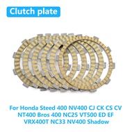 Motorcycle Clutch Plate Friction Disc Kits For Honda Steed 400 NV400 Shadow CJ CK CS CV NT400 Bros 4