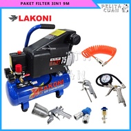 Mesin Kompresor Angin Lakoni Imola 75 Paket Spray Gun F75 Selang Cat