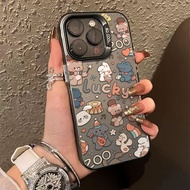 น่ารัก โลหะชุบโลหะด้วยไฟฟ้า ไอโฟน  เคสโทรศัพท์ าหรับ IPhone 11 13 14 15 16 12 Pro Max X XR XS Max 7 