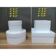 2 INCH | PETAK & BULAT GABUS POLIFOAM POLYSTRENE HANTARAN & KRAFT / POLYFOAM FOR HANDICRAFTS
