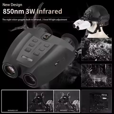 PVS-32 NVG Mount Head Mounted Infrared Night Binoculars HD 1080P Video Camera New Tacticle Helmet Ni