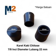 Chitose 7/ 8 inch Rubber Feet Model 22mm Hole DiameterPOLOS Round Iron Pipe Shelf Table Chair Shelf 