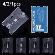 4/2/1pcs Car Access Card Holder With Suction TNG Card Holder PVC Ticket Holder RFID UHF SECURITY GAT