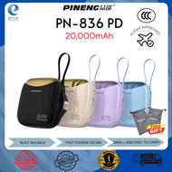 [3C CERTIFIED]  Pineng Original PN-836PD / PN836 (20000mAh) | 22.5W Fast Charging | Built in Cables 