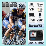 GoPro HERO10 Black 原廠運動相機，5.3K 高清，GP2 晶片，23MP 高清，適用於騎乘影片拍攝，相容於頭盔和 GoPro 運動相機。