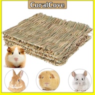 CoralCove ที่นอนหญ้าถักกระต่าย กินได้ ที่นอนกระต่าย ที่นอนทำจากหญ้าแห้งสำหรับกระต่าย รังนอนหญ้า เสื่อหญ้ากระต่าย ของเล่นกระต่าย หนูแกสบี้ ชินชิล่า