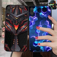 Huawei y7 pro 2019 / y7 2019 glass phone case with men's style technology print