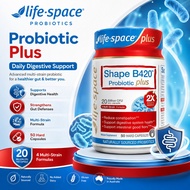 Life-Space Shape B420 Probiotic Plus 50 Capsules | 20 Billion CFU Multi-Strain Probiotic Supplement 