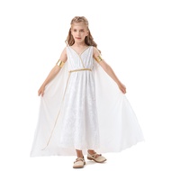 XL 2025 Retro Egyptian Childrens Performance Dress Greek Mythical Statue of Liberty shawl long skirt
