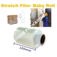 100mm Baby Roll / Shrink Wrap / Small Stretch Film Wrapping Stretch Film Clear Wrapping Stretch Film 1.5inch x 23mic x 100mm High quality film