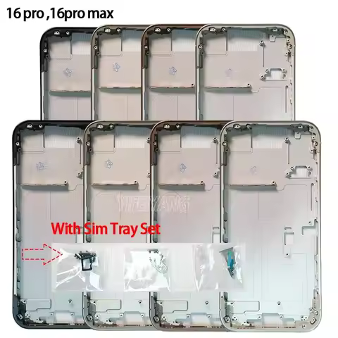 protective case Back Housing Battery Cover with Middle Frame Chassis For 13 14 15 16 17 plus pro pm 