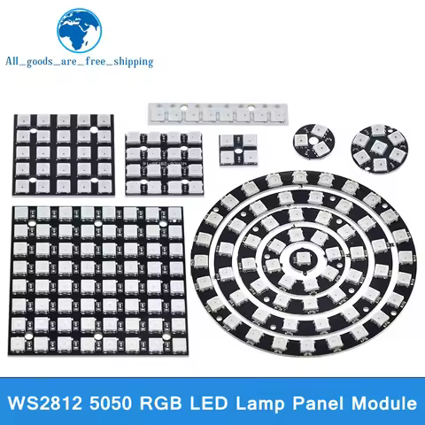 TZT WS2812 WS2812B WS 2811 5050 RGB LED Lamp Panel Module 5V 1Bit 4Bit 8Bit 12Bit 16Bit 24Bit Rainbo