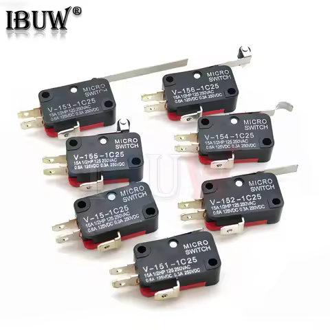 V-151-1C25/V-152-1C25/V-153-1C25/V-154-1C25/V-155-1C25/V-156-1C25/V-15-1C25/V-15-1B5 Momentary Micro