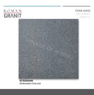 ROMAN Granit 30x30 dHakodate Charcoal / Granit Lantai Hitam Kasar /KW1