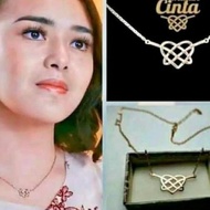 Kalung ukiran ikatan cinta gold Lapisan emas