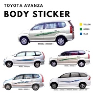 (1 SET) Toyota Avanza Old Side Body Stickers / Sticker Tepi Badan Kereta Avanza Lama 2pcs Untuk Kiri