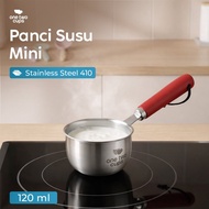 One Two Cups Mini Milk Pan Stainless Steel 410 Dual Drainage 120ml - HK1