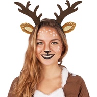 Tuzuaol Deer Antlers Headband, Deer Costume for Women, Reindeer Deer Ears Headband Accessories for H