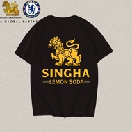 2024 เสื้อSINGHA ลาย เบียร์สิงห์ T-Shirt ผ้าCotton 100% ใส่ได้ ทั้ง ชาย ใส่สบาย ไม่หด ไม่ย้