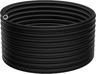 6AN PTFE Fuel Hose Line 20FT, 1885psi AN6 Fuel Feed Hose 5/16 Inch ID, Nylon with Stainless Steel Br
