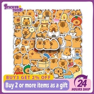 50PCS Animal Capybara Sticker Cartoon Graffiti Kindergarten Boy Girl Reward Sticker