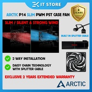 Arctic P14 SLIM PWM PST 140 mm PWM Case Cooling Fan for Mini-ITX Desktop Build with Cable Splitter