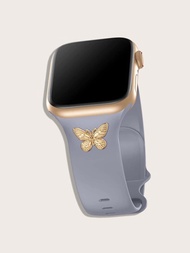 Correa de reloj compatible con Apple Watch con diseño de mariposa
