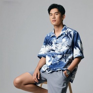 KEMEJA Hawaiian Men's Beach Shirt Aloha Bali Hawaiian/ (Bahamas) size M - XXL