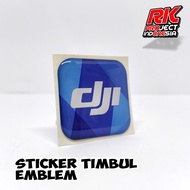 DJI Flexible Resin Emblem Embossed Sticker