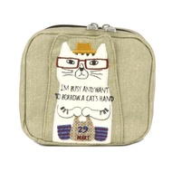 Kusuguru Japan 小物收納包 血拚狂歡季 NEKOMARUKE貓丸化妝包-黃