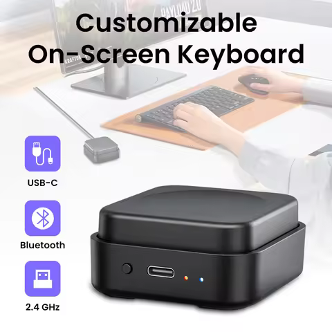 Universal Tri-Mode Office Gaming Keyboard Custom Shortcut Keys Design Volume Adjust Buttons Compatib