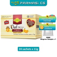 Biogrow Oat BG22 (Banana Flavour) Oat Bran Powder Travel Pack (24’s x 11g) EXP:08/2026 FREE Biogrow 