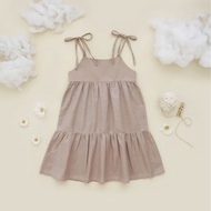 Elrasyakids || Elruella Choquette Dress Baby || Overall Rok Linen || Dress tali pundak bayi || Dress