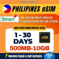 【CSL】Philippines eSIM | 1-30 Days | High speed Data | 500MB-10GB | Philippines Travel Card | 菲律宾上网卡