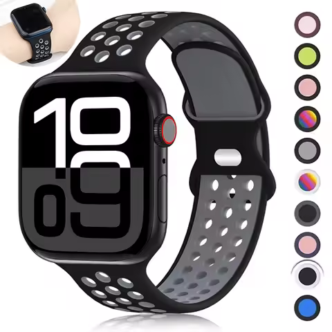 Silicone strap for Apple watch band 10 42mm 46mm series 9 8 7 44/45mm SE 6 5 4 38/40/41mm for NIKE b