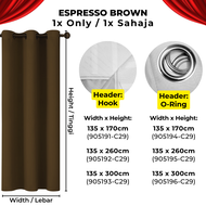 SUPERSAVE 99% Blackout Curtain Langsir Blackout Langsir Tebal Curtain Hook O-Ring Tirai Langsir Ting