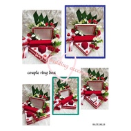 gubahan sireh junjung,frame mas kahwin,bekas rantai tangan dan bekas cincin(couple ring box)-white r