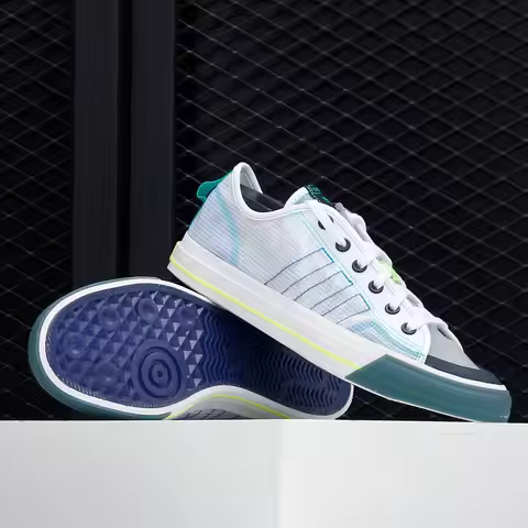Adidas Authentic Three Leaves NIZZA RF Men's Women's Wear-Resistant Sports Casual Shoes FY3091