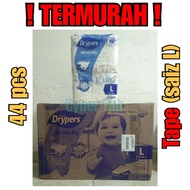 FS RM0 SM [ Lampin Murah ] Drypers Wee Wee Dry Tape Saiz L 44