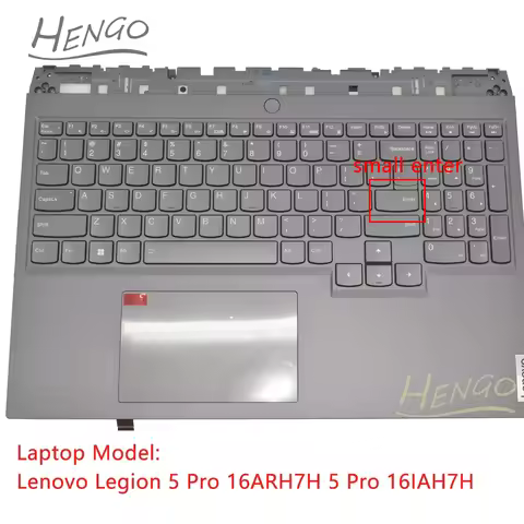 Gray Original New For Lenovo Legion 5 Pro 16ARH7H 5 Pro 16IAH7H Palmrest US Keyboard Touchpad RGB